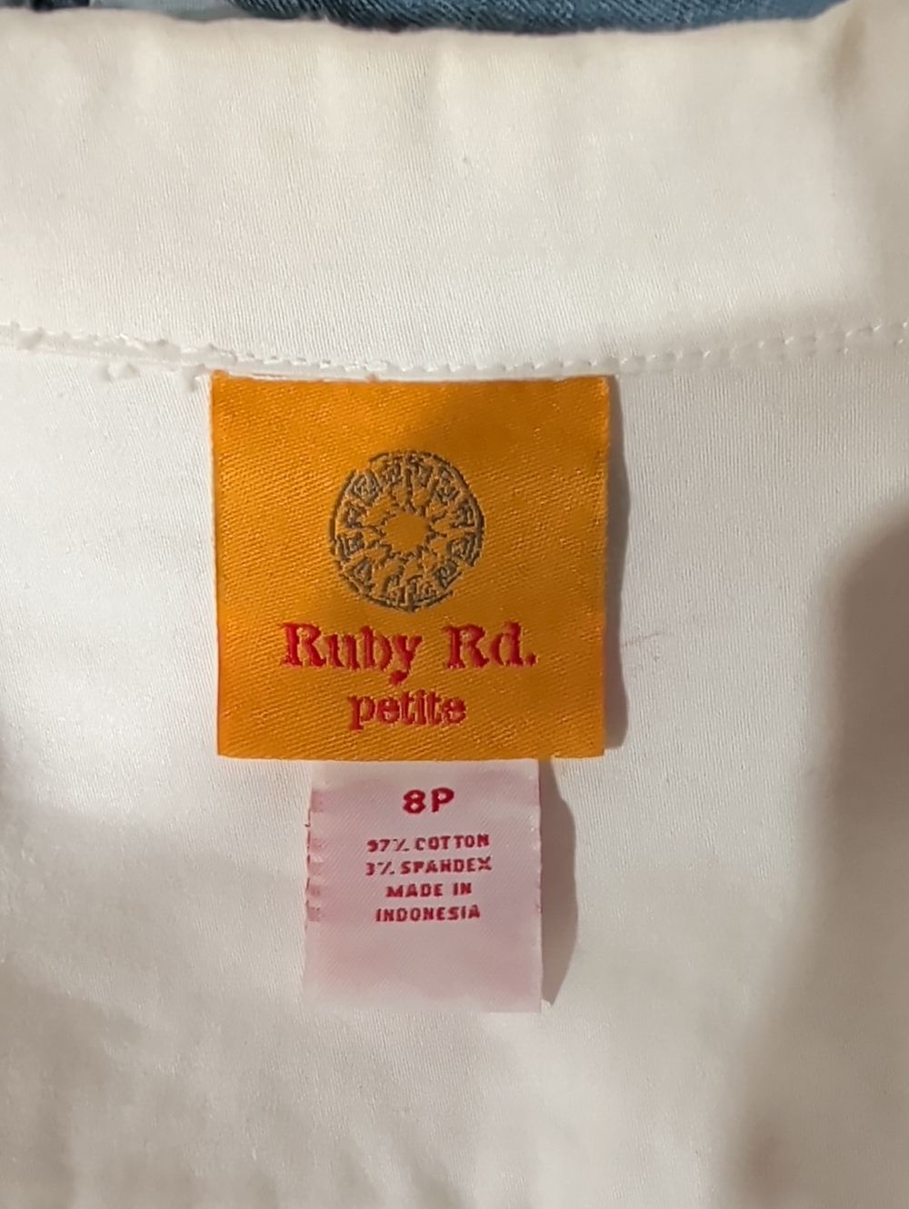 Ruby Rd. White Button-Front Jean Jacket with Decorative Medallion Buttons - Picture 9 of 9